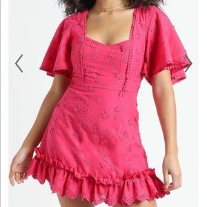 Pink midi dress